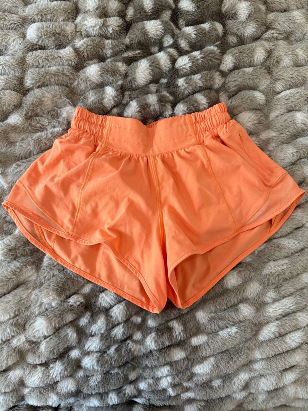 Lululemon Orange Hotty Hot Athletic Shorts